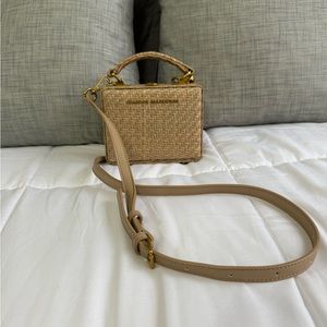 Brandon Blackwood mini Kendrick Wicker Box Bag